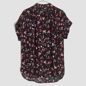 Madewell Central Drapey Shirt in Drifting Flowers